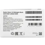 6.67" Смартфон Xiaomi Redmi Note 14 128 ГБ черный [ядер - 8x(2.2 ГГц), 6 ГБ, 2 SIM, AMOLED, 2400x1080, камера 108+2+2 Мп, NFC, 4G, GPS, 5500 мА*ч] - фото 7